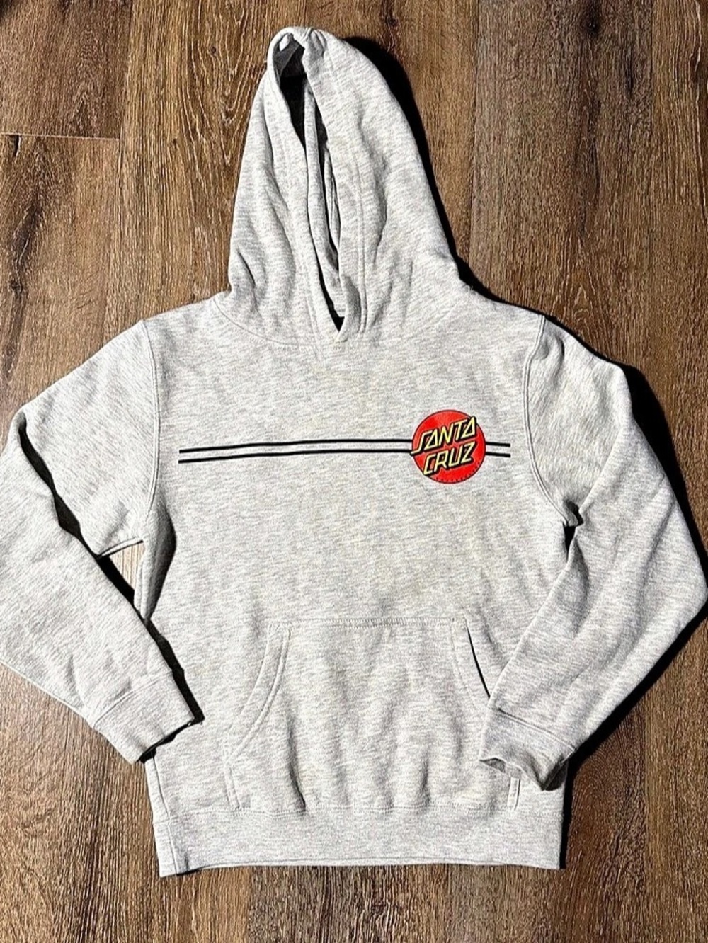 Santa Cruz Classic Dot Strip Pullover Hoodie Gray